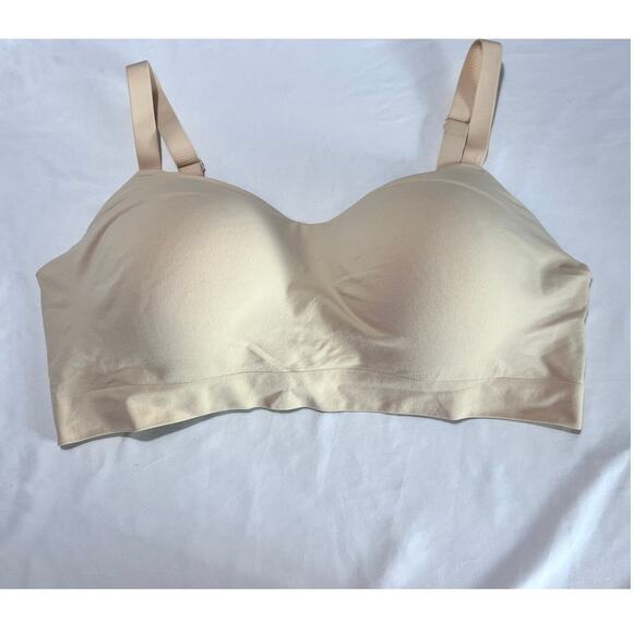 Truekind Daily Comfort Bra Wireless Nude Beige Size 3XL Plus Size Seamless - Picture 1 of 6